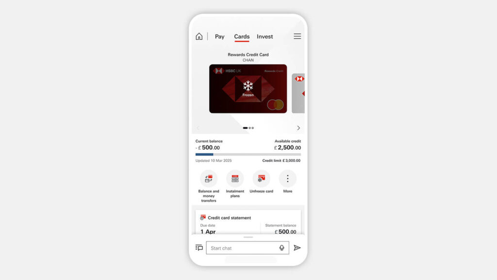 HSBC Bank Balance Check via Mobile Banking App
